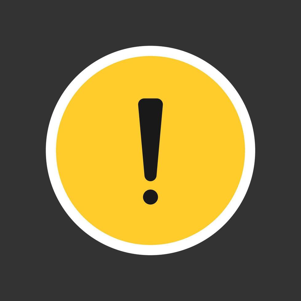 Warning caution circle icon. Round shape design vector