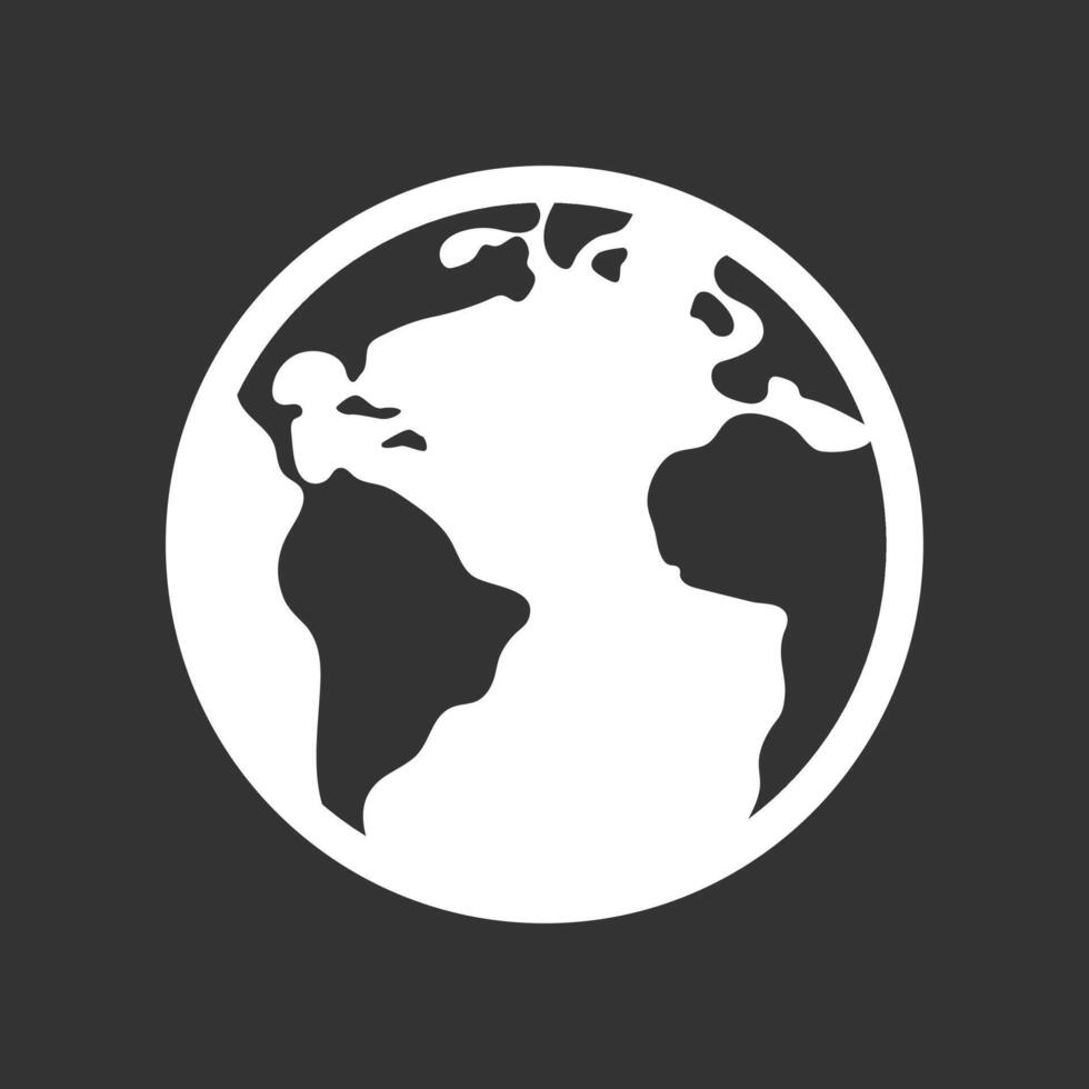 Round planet earth emblem design element vector