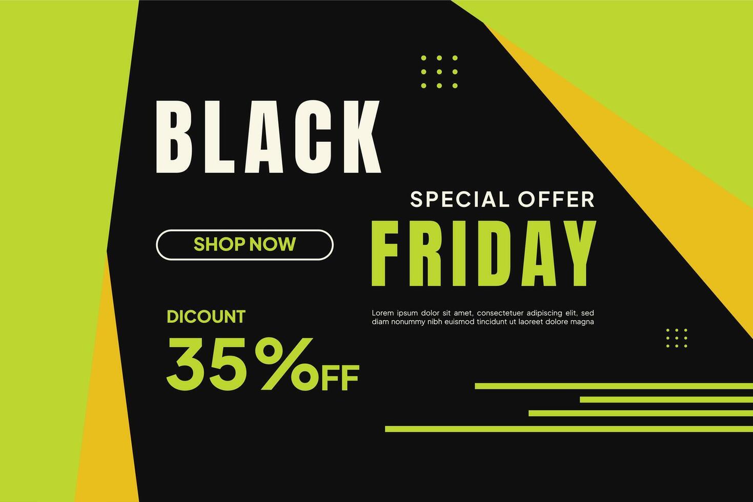 minimalist black friday background promotion vector