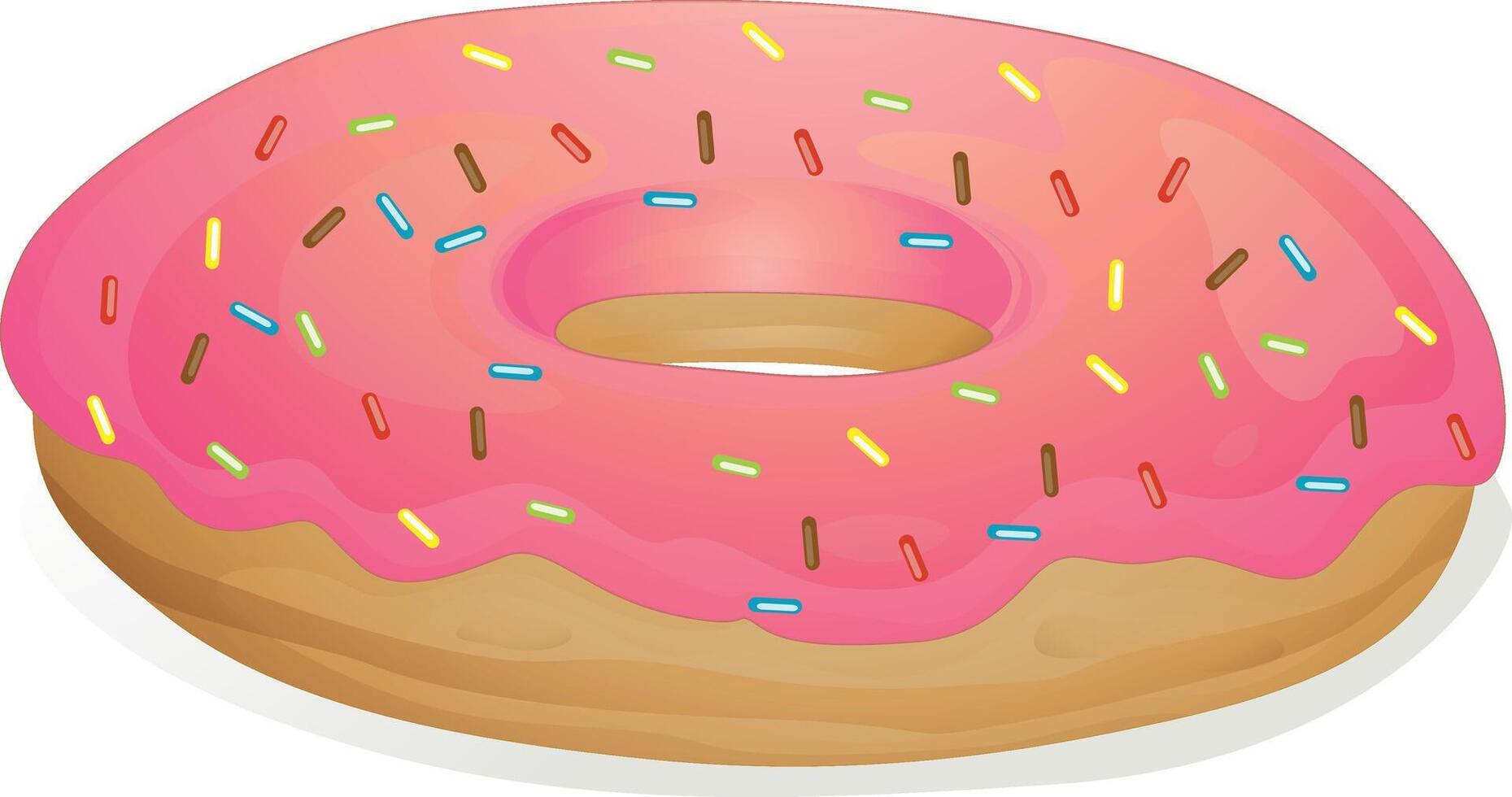 Donut cartoon in colorful style vector