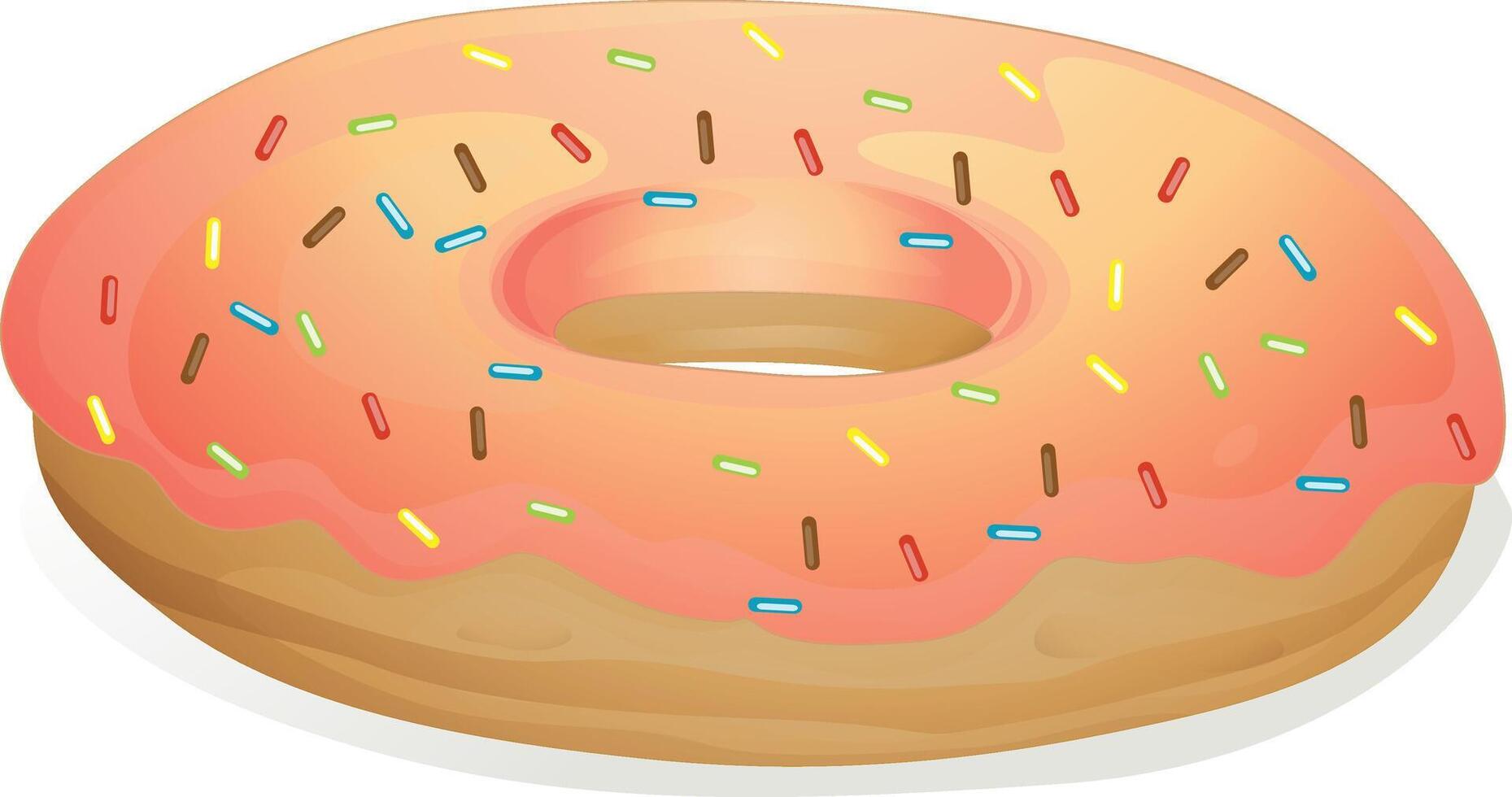 Cartoon orange donut vector
