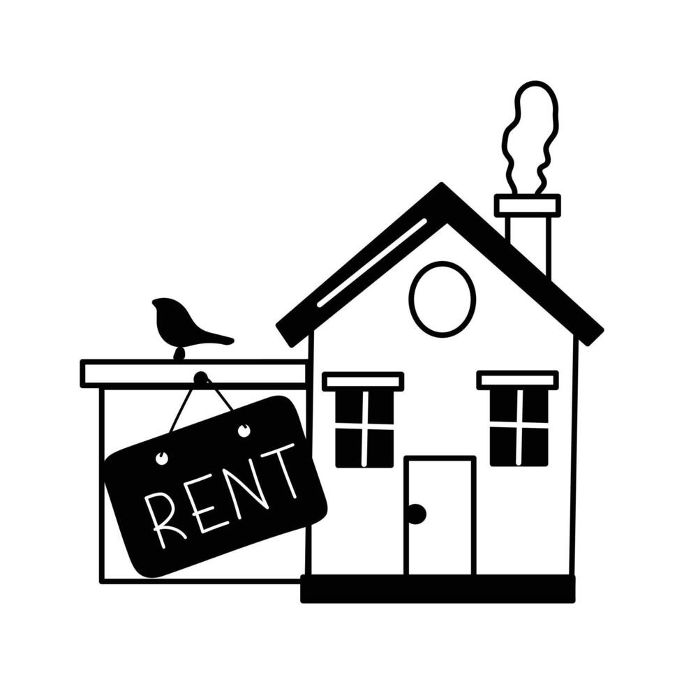 Rental property, house for rent icon design vector
