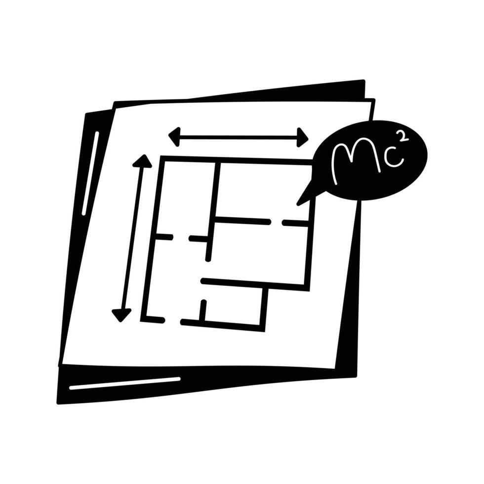 Blueprint of a house, representing construction and architectural plans vector