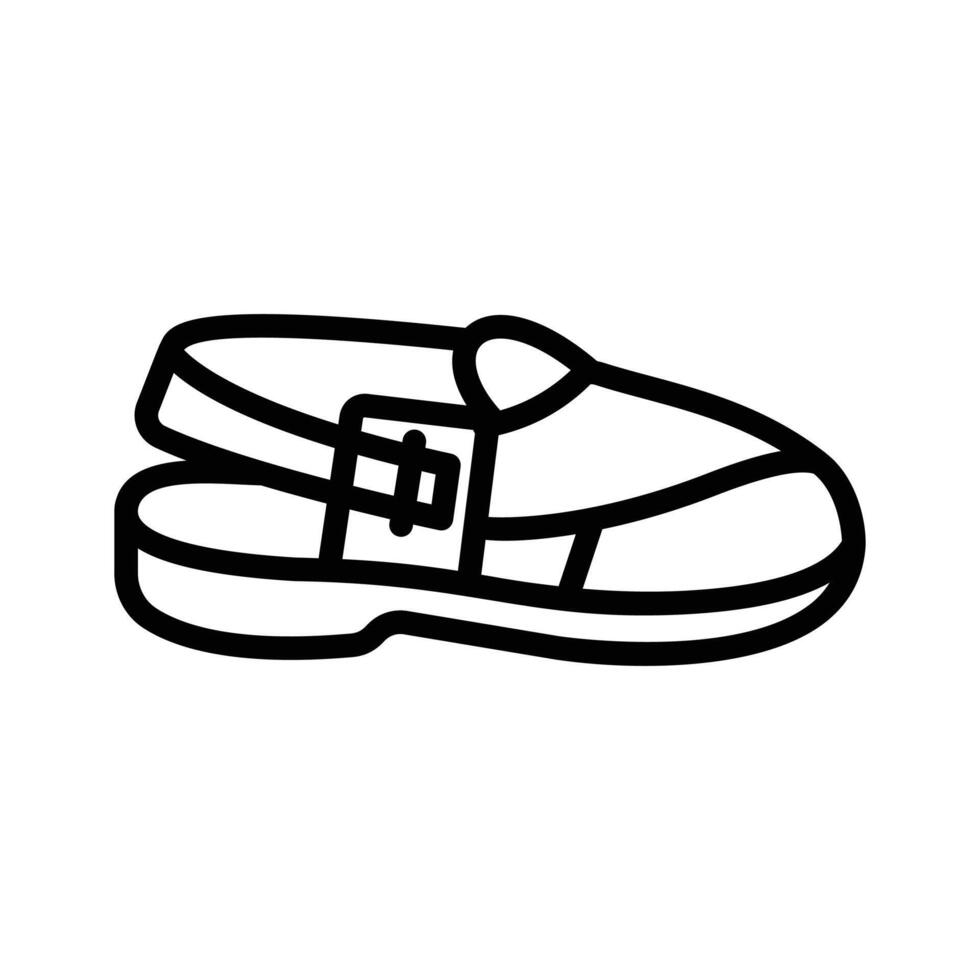 Peshawari chappal design in editable style vector
