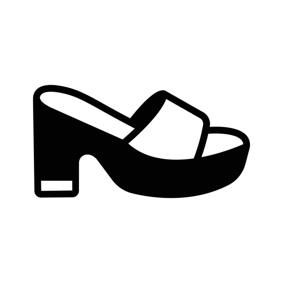 Fashionable wedge heel, perfect for casual or formal outfits vector