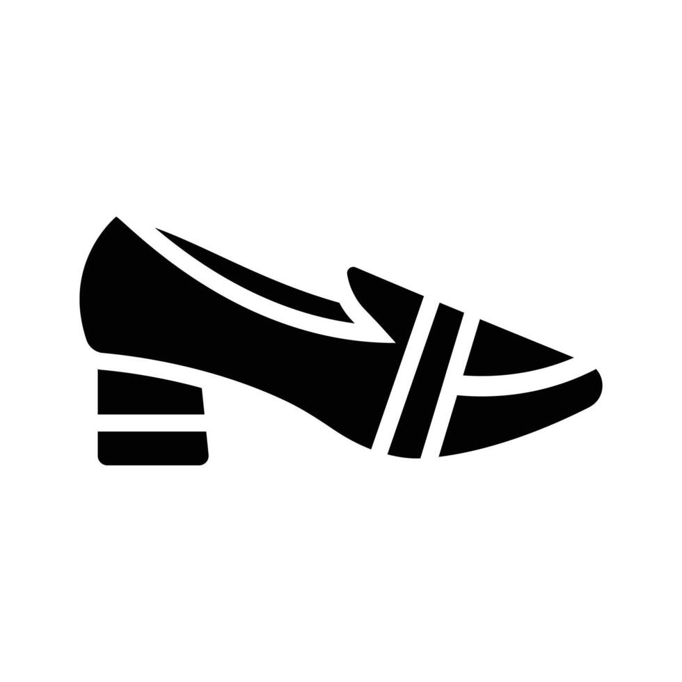 Get this amazing icon of mid heel shoes in trendy style vector