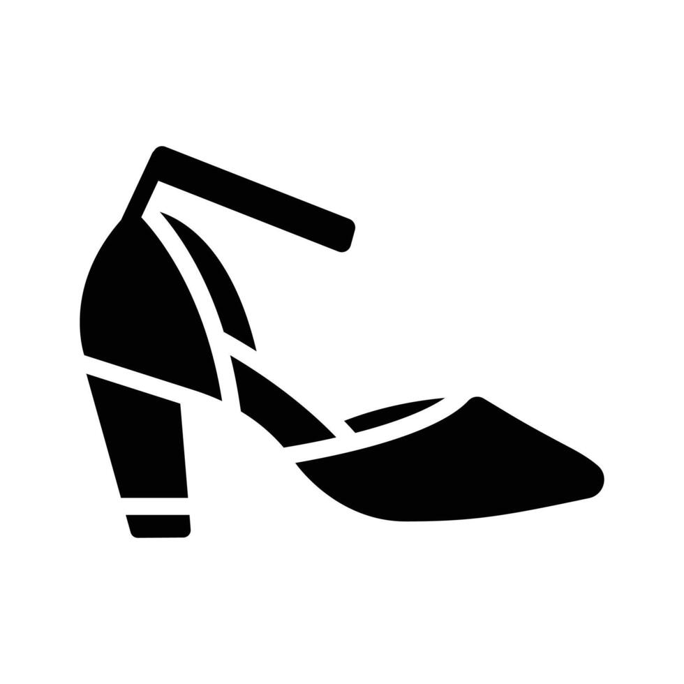 High heeled stiletto sandal with ankle strap, ready to use icon vector