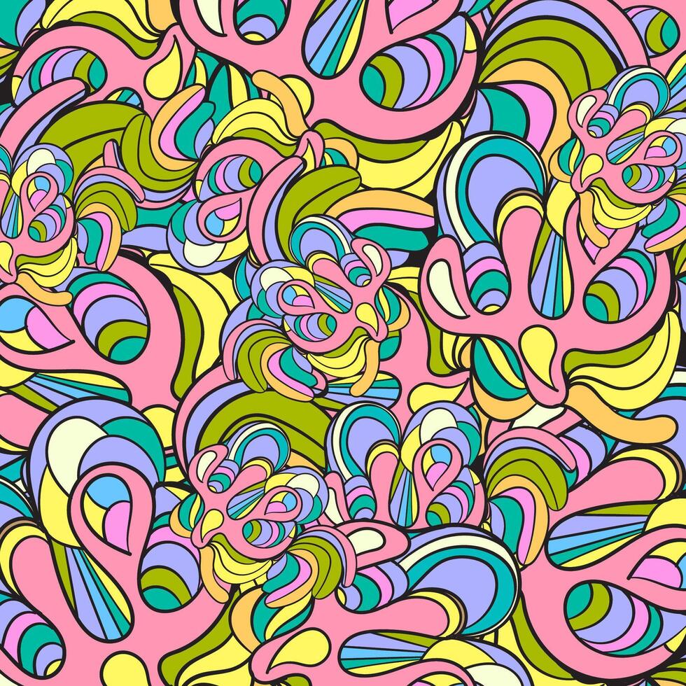 abstract hand-drawn pattern waves background. Can be used for wallpaper pattern fills web page background surface textures. vector