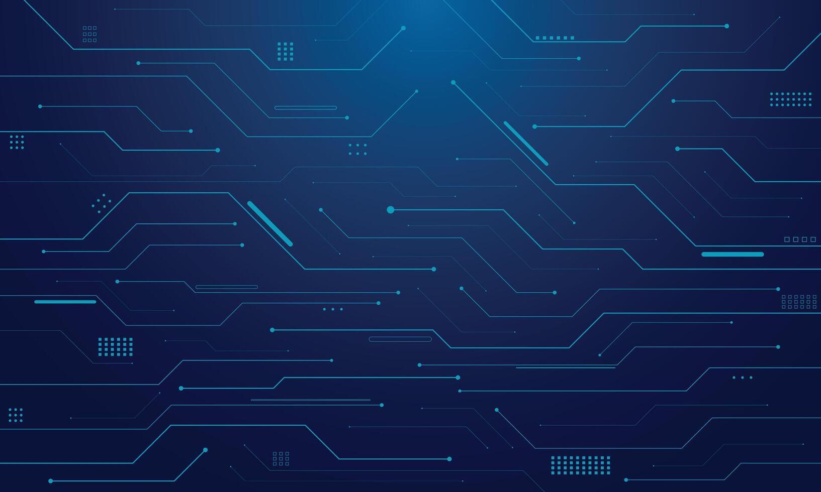 Abstract blue gradient circuit board technology digital background vector