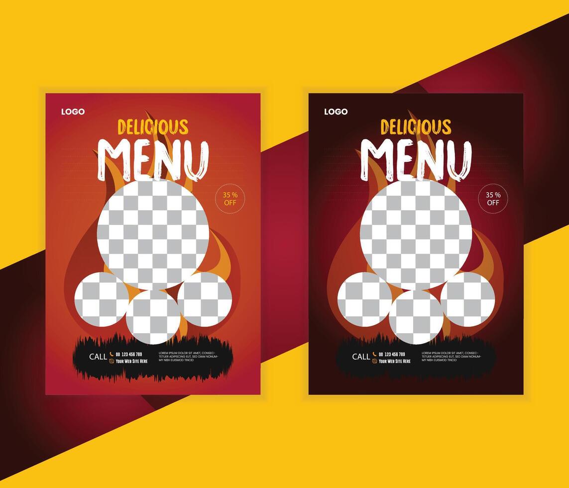 Restaurant Menu Flyer vector