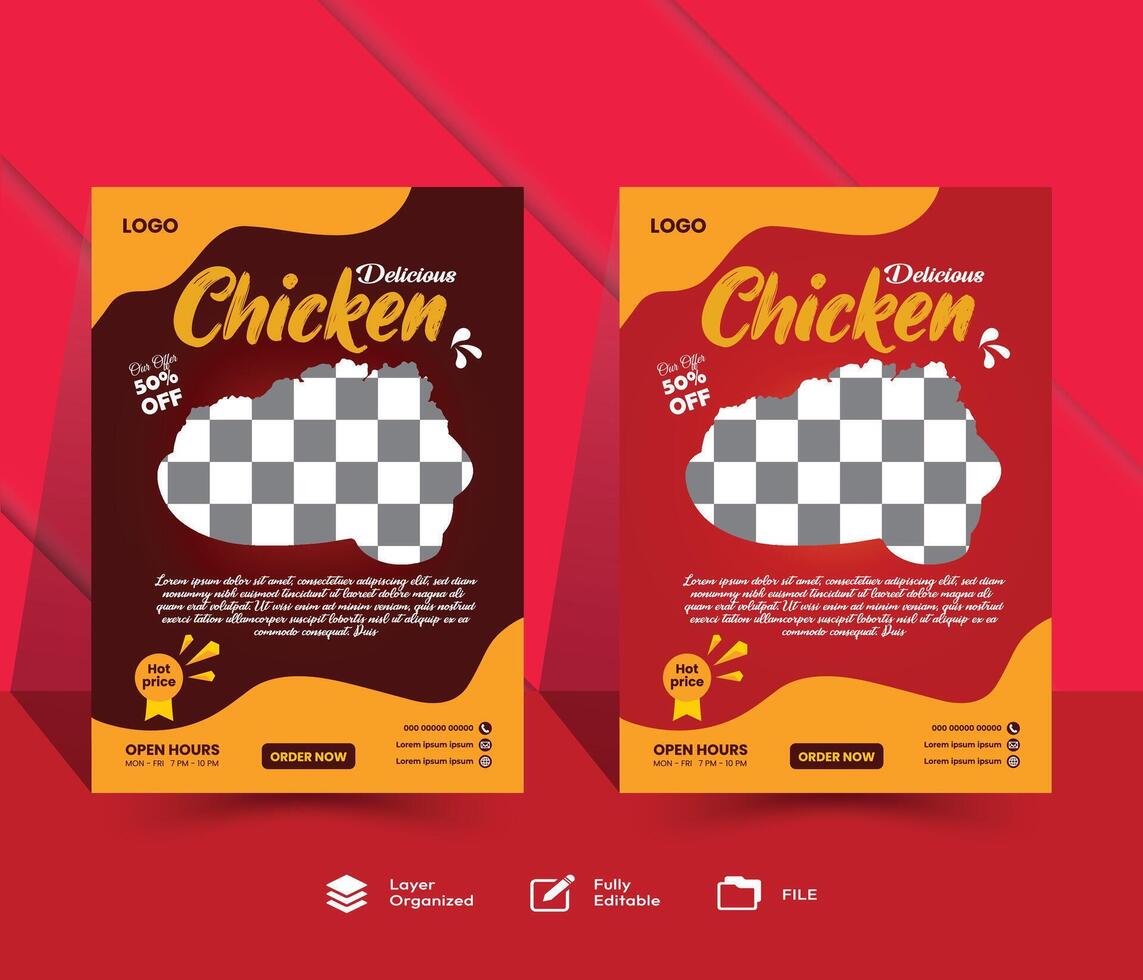 flyer design template for restaurants vector