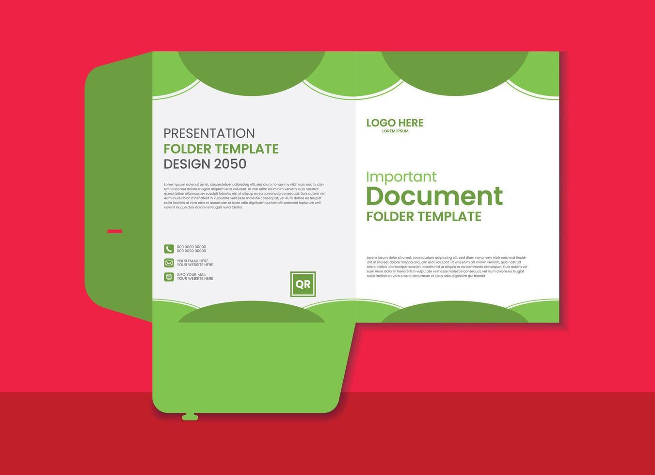 document file folder design vector