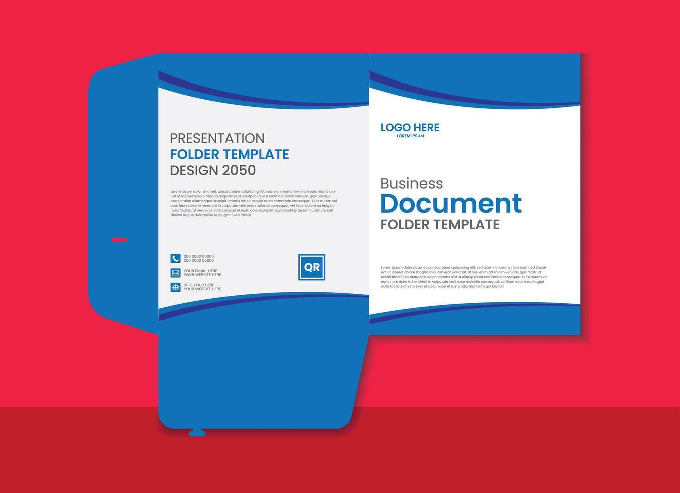 office or company document file folder design vector