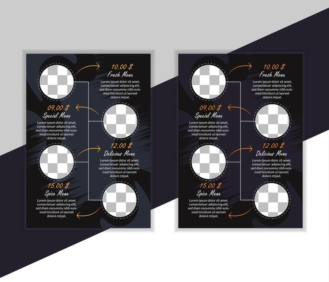 Restaurant Menu Flyer template for design vector