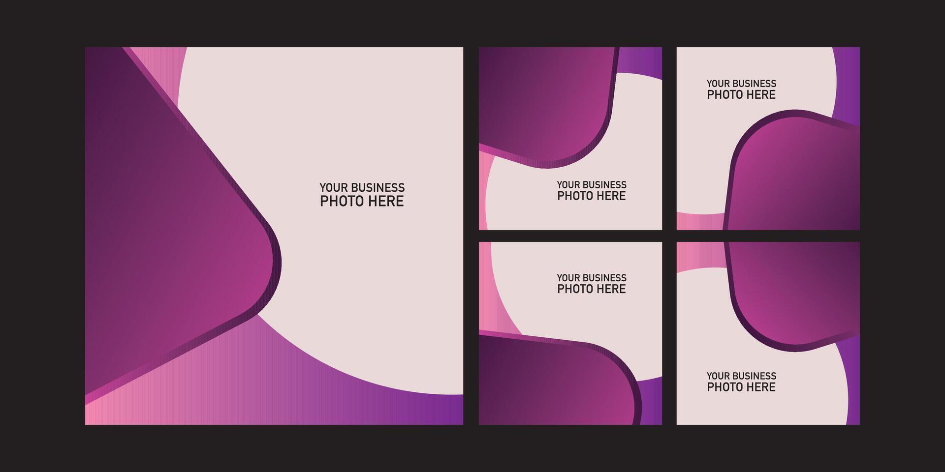 Bold Business Profile Layout vector