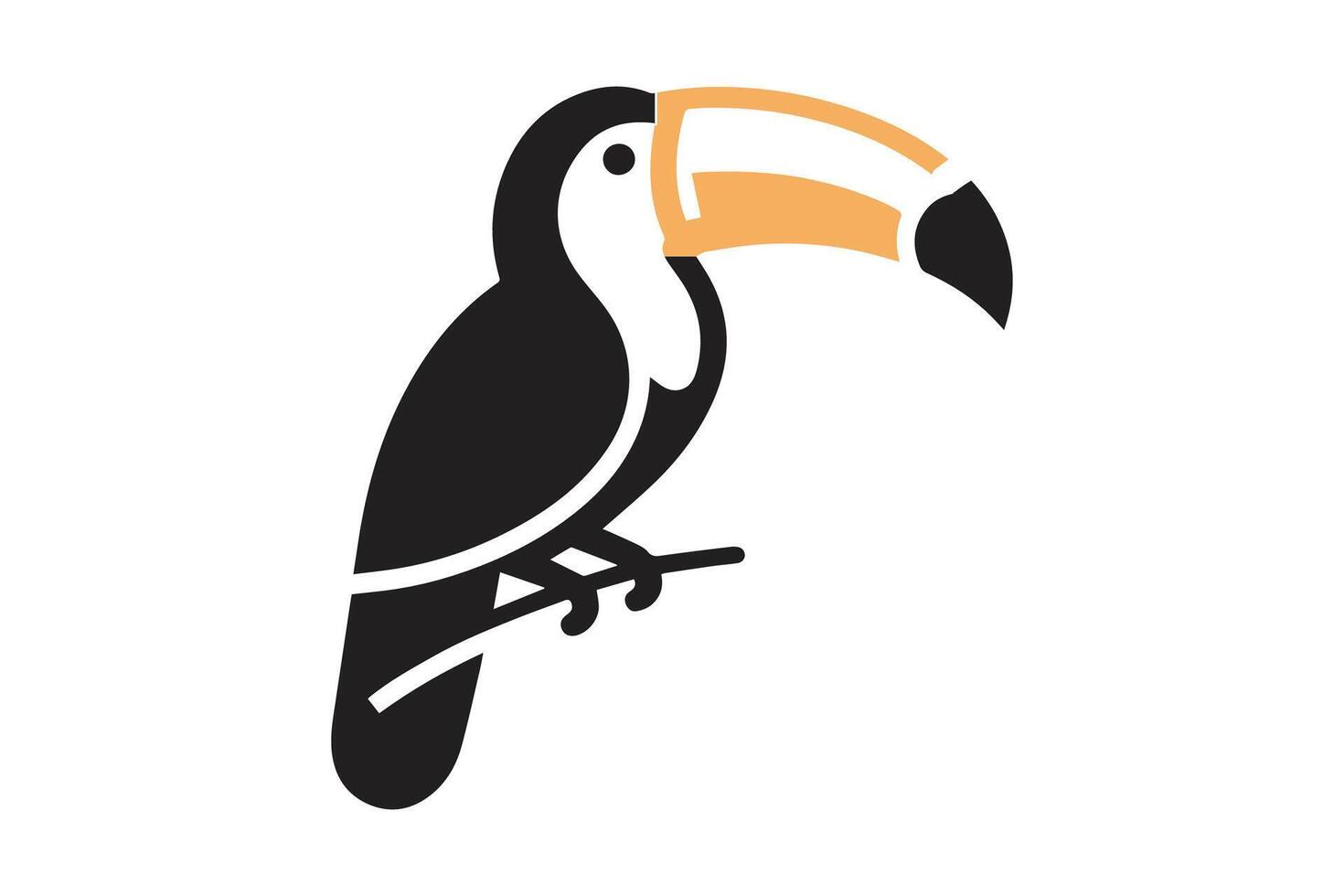Toucan bird icon illustration vector