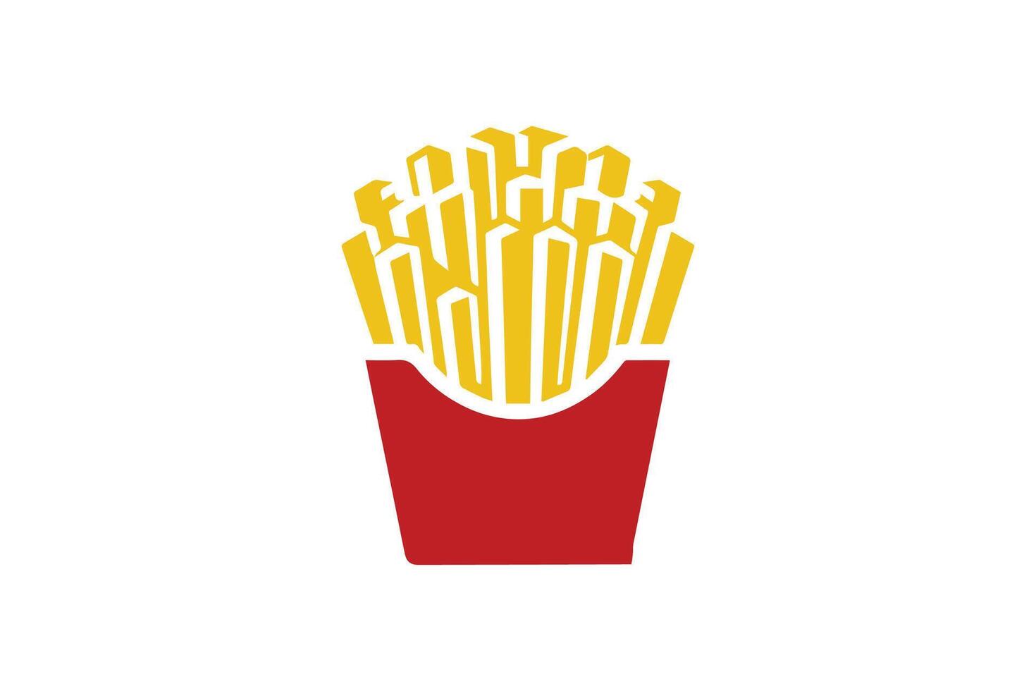 French fries icon illustration vector