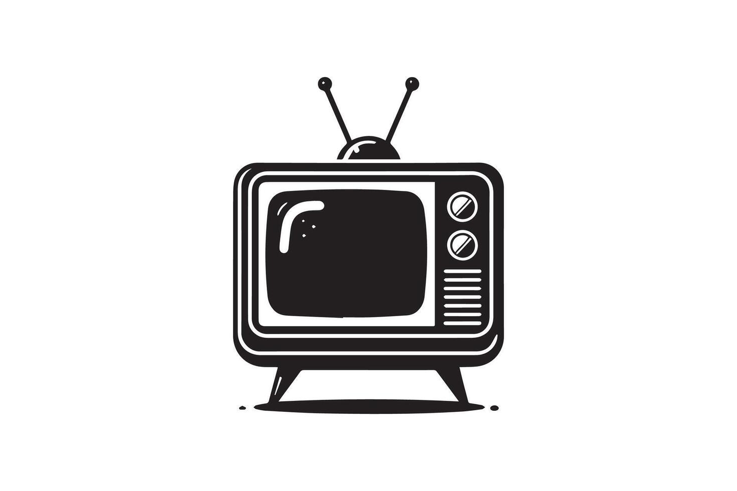 Retro tv icon illustration vector