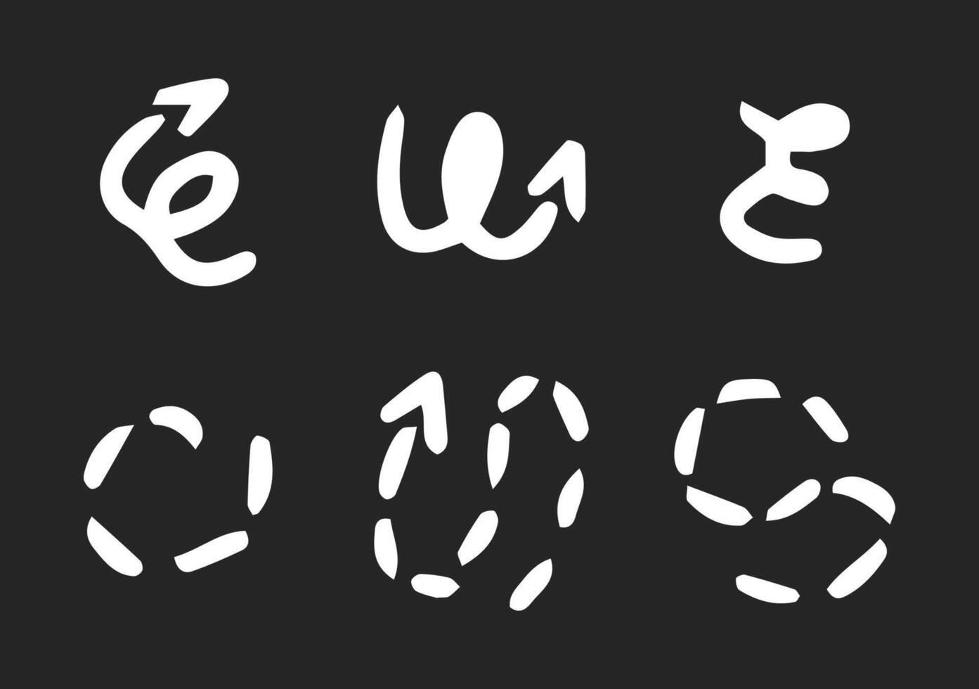 Hand drawn pencil line, zigzag, arrow, wave. charcoal smears, dots arrows. Underline pen set. Doodle style sketch lines. Marker wavy strokes with rough edges. vector