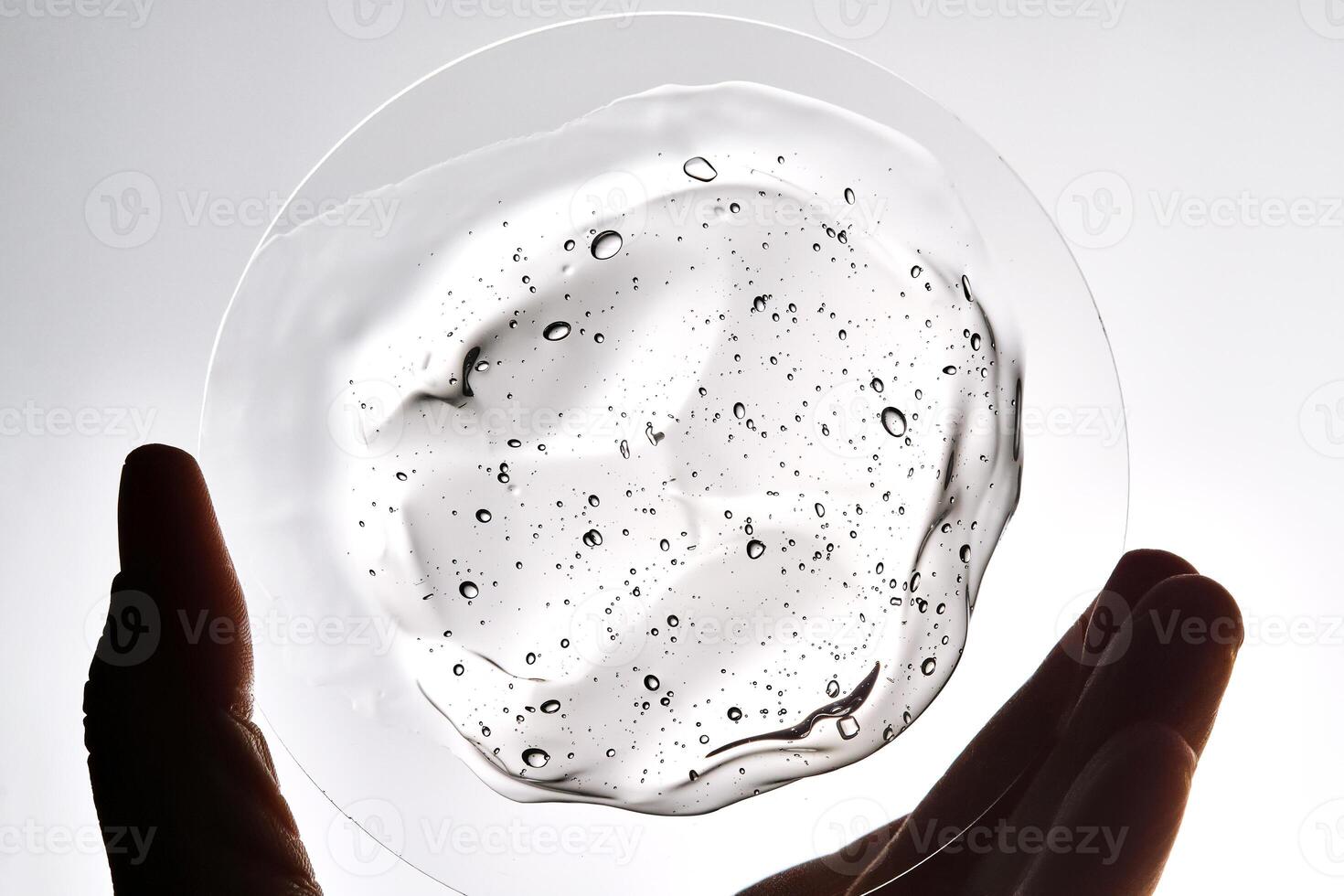 Texture of the hair gel or hyaluronic gel for the face. photo