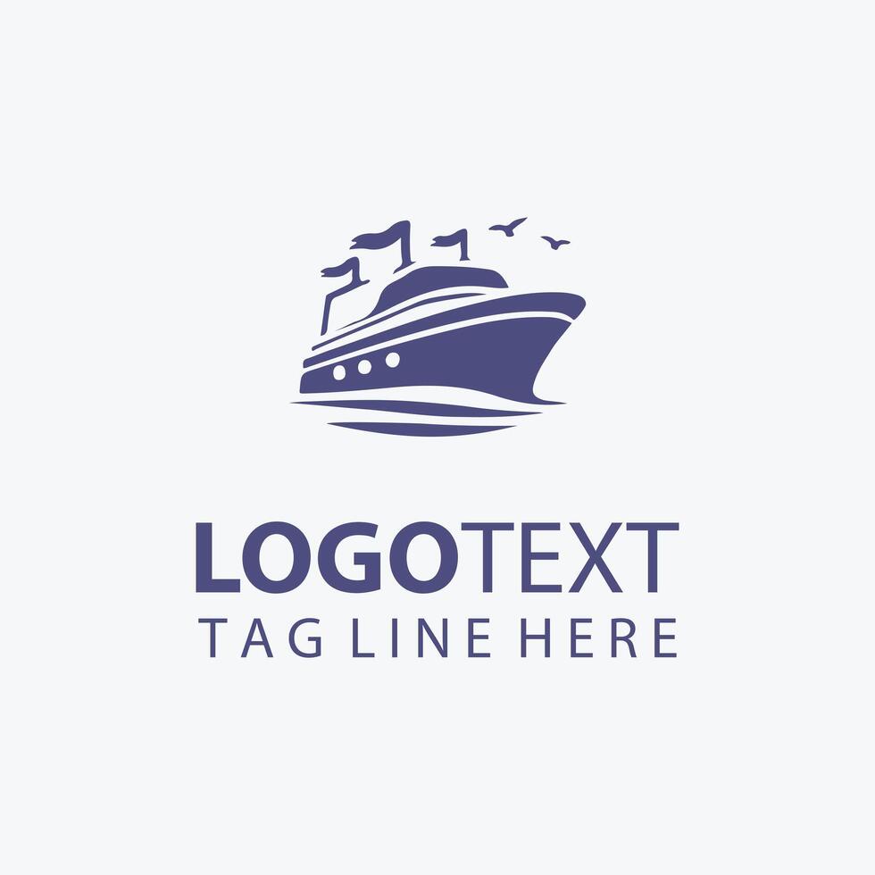 Ocean Journey boat logo vector