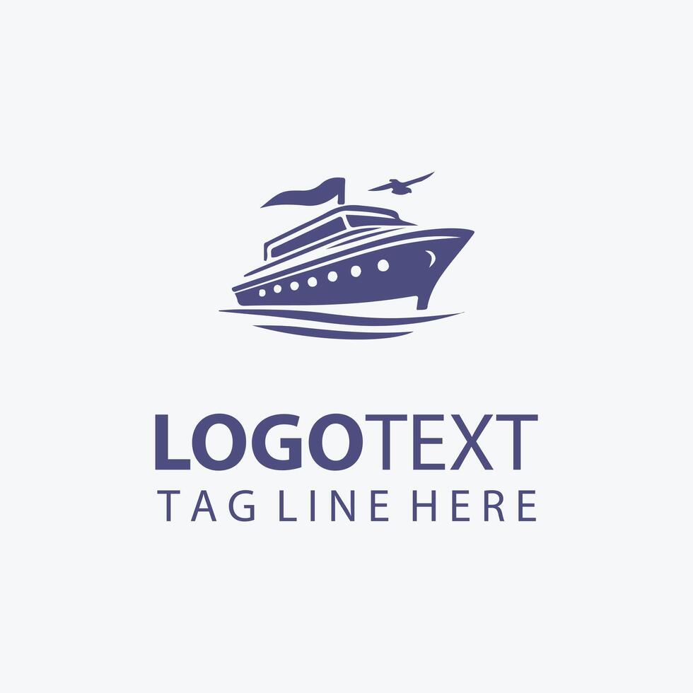 Azure Wave boat logo vector