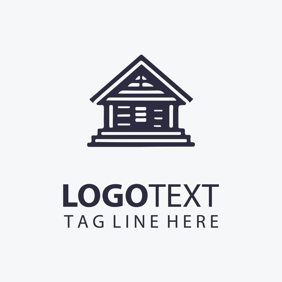Rustic Beach Hut Logo Embracing Island Simplicity vector
