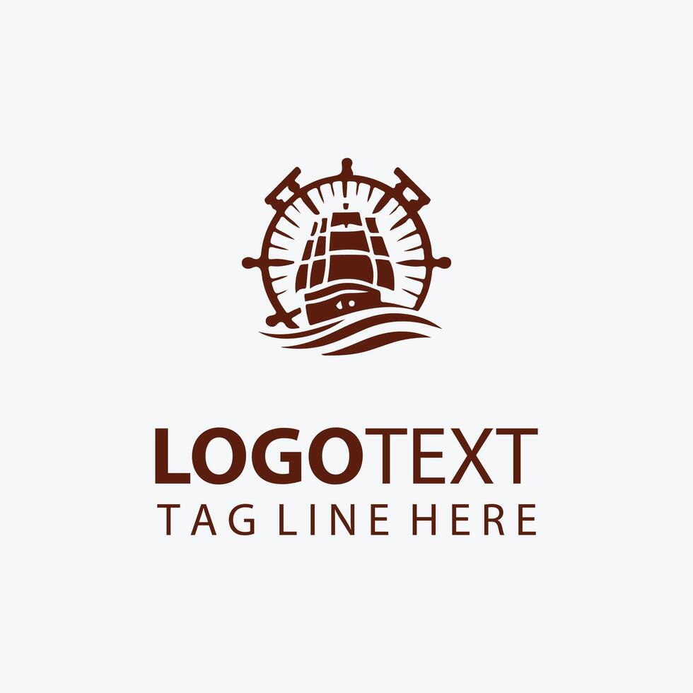 Moonlit Sail boat logo vector