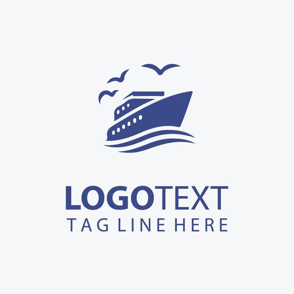 Ocean Whisperer Boat Logo vector