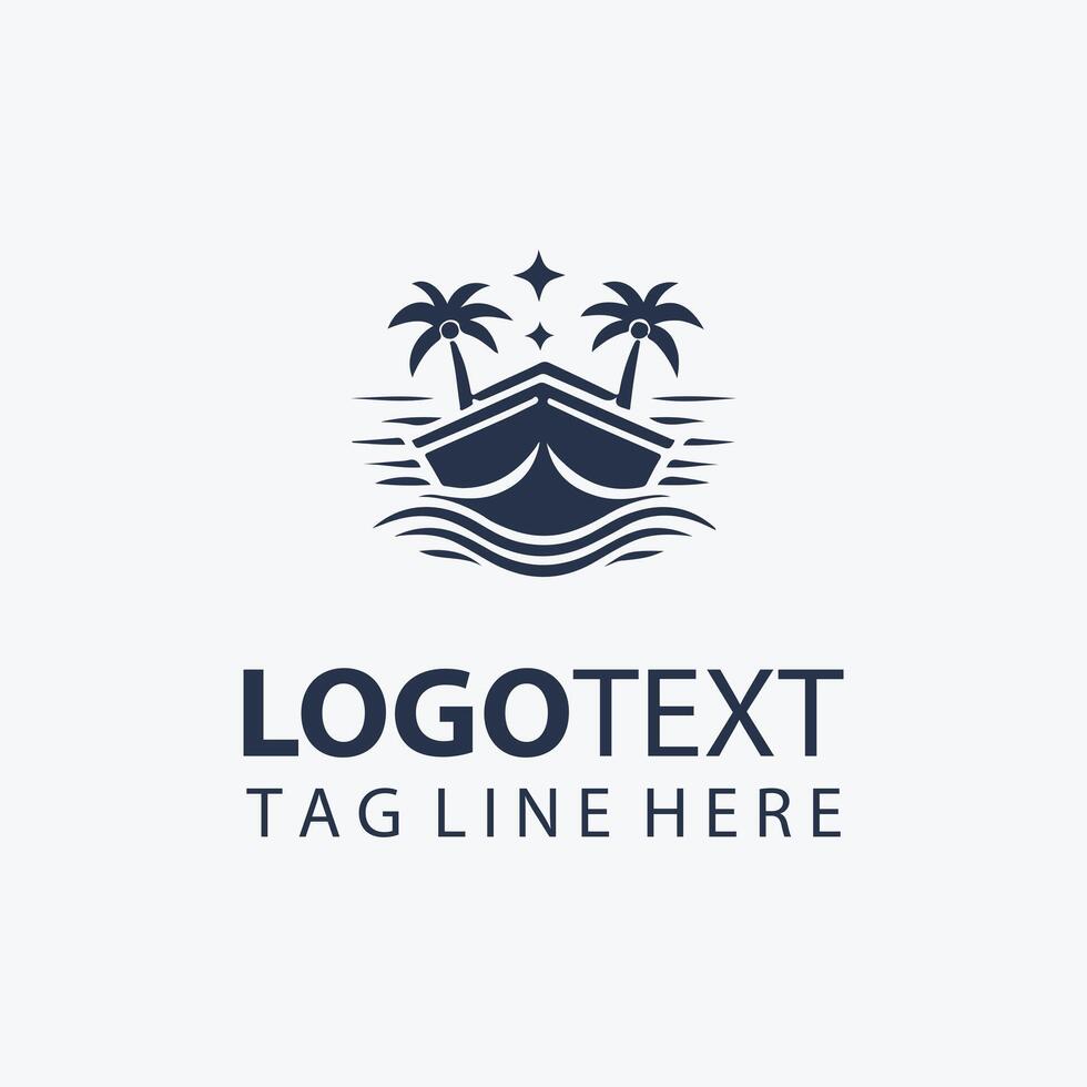 Island Dreamer boat logo vector