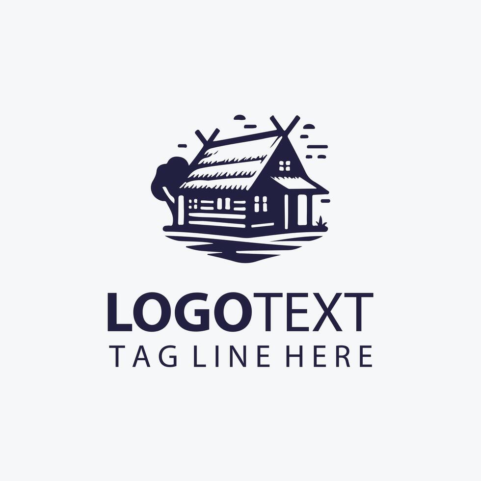 The Cabin Escape hut logo vector