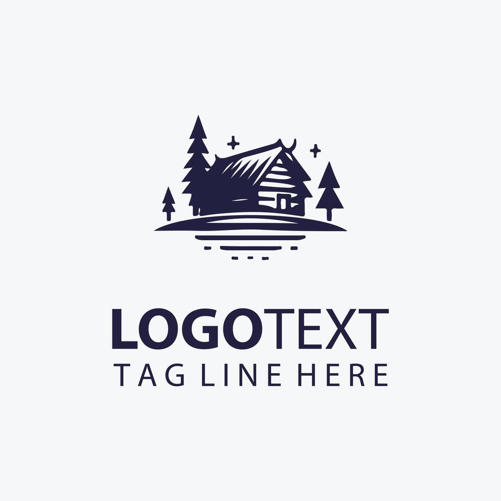 Beachfront Hut logo vector