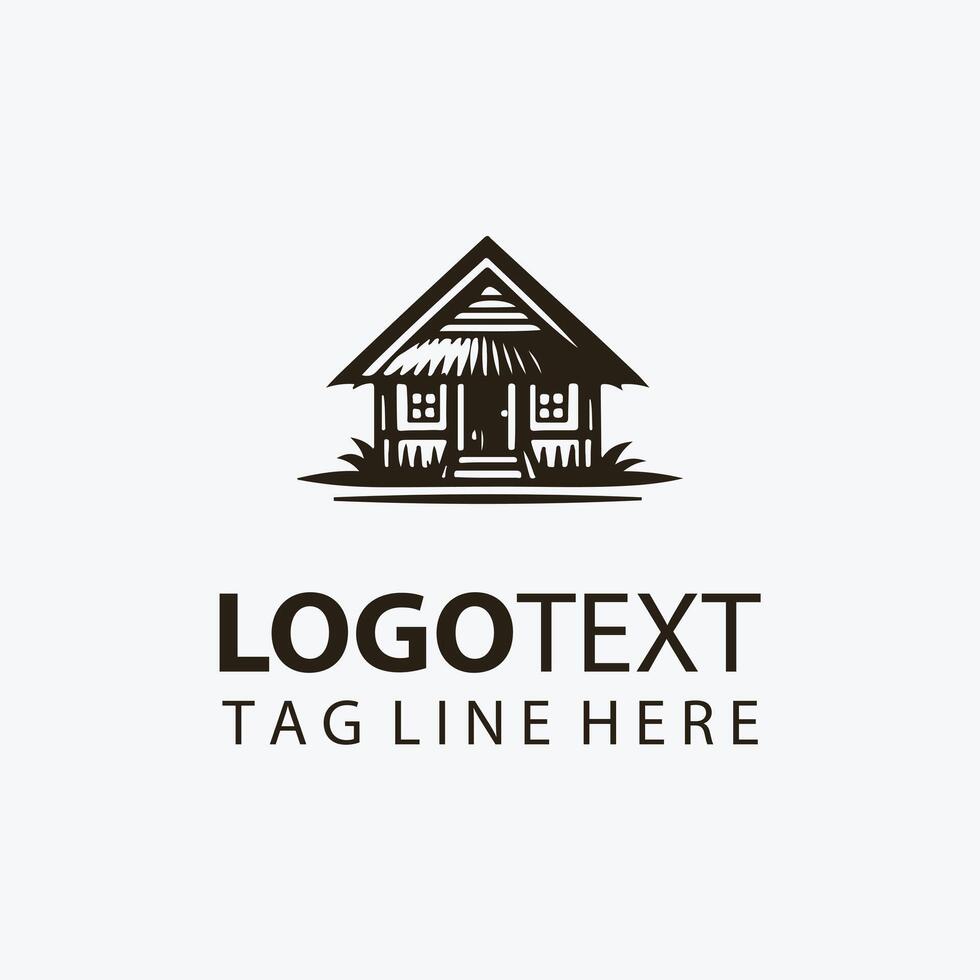 Rustic Hut logo vector