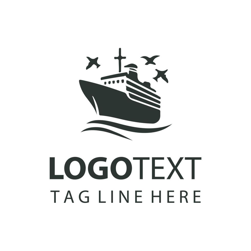 Wind Whisperer ship logo vector