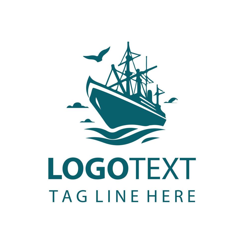 Amber Tides ship logo vector