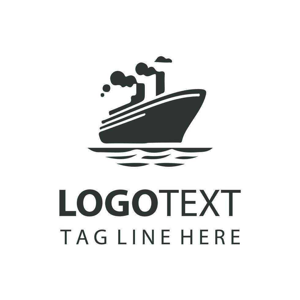 Moonlit Drift Ship Logo vector