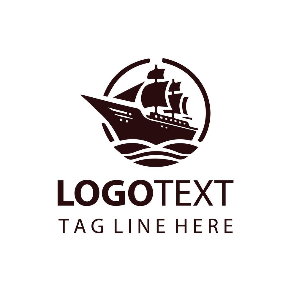 Sea Mirage Ship Logo vector