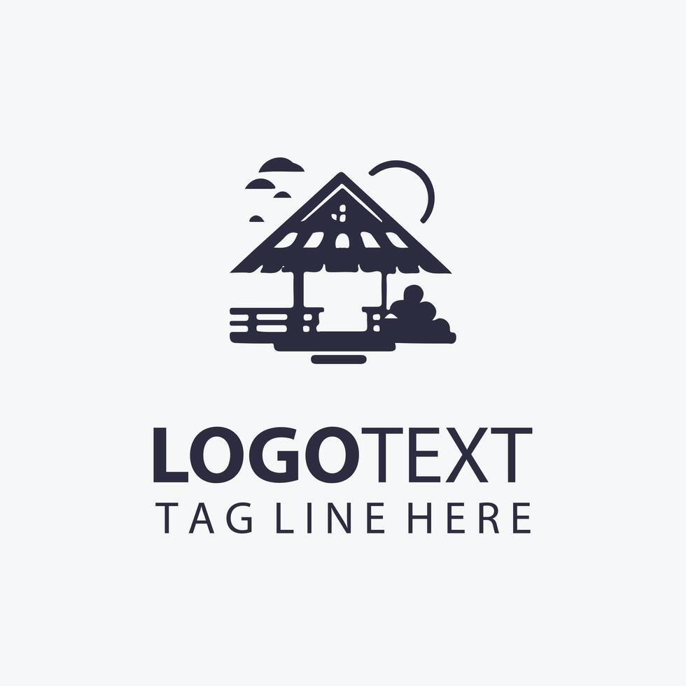Lakeside Hut logo vector