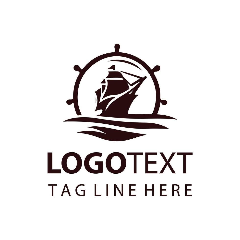 Tide breaker Ship Logo vector