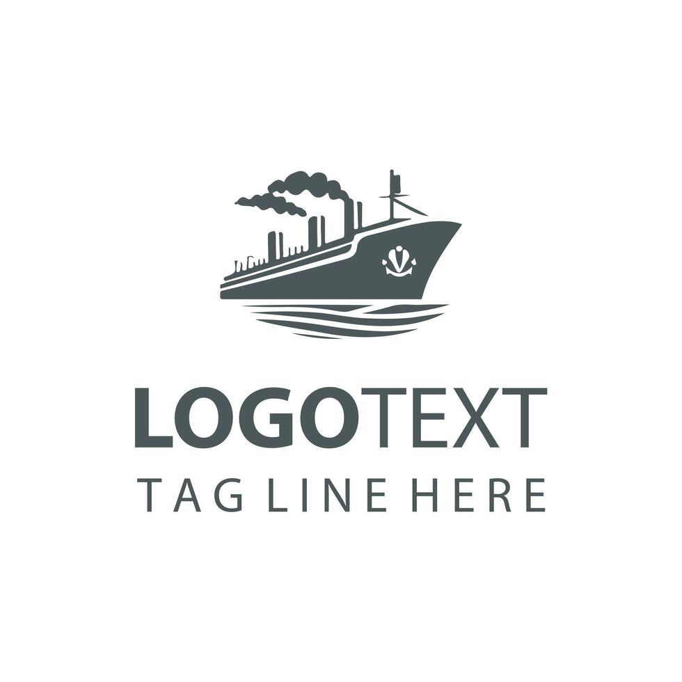 Midnight Sail Ship Logo vector