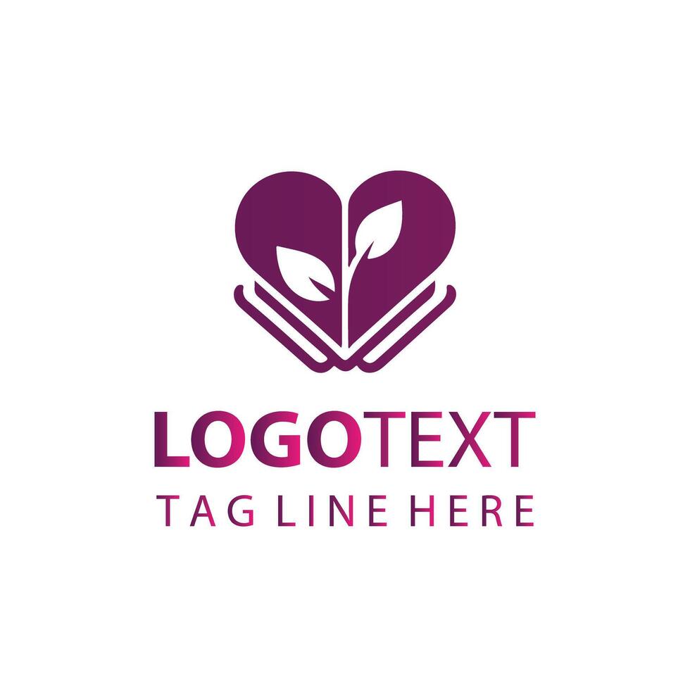Loving Literacy book logo vector