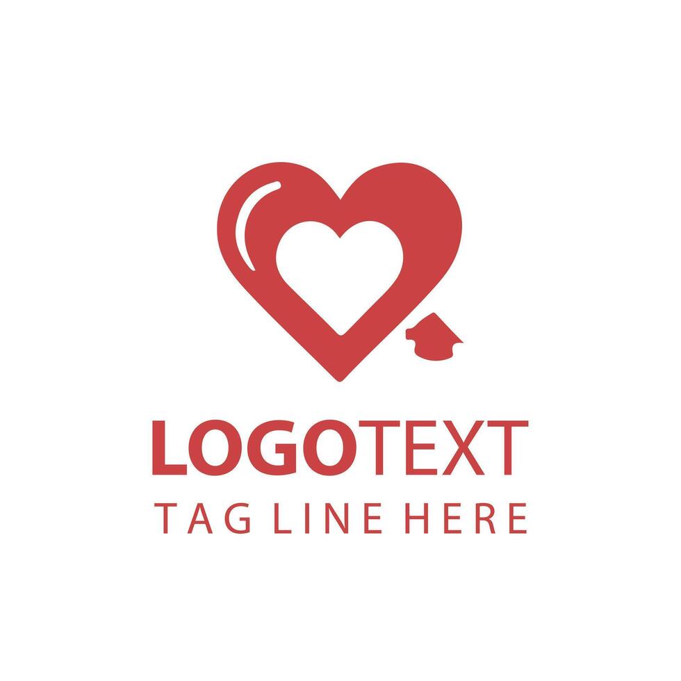 Love Link heart Logo vector