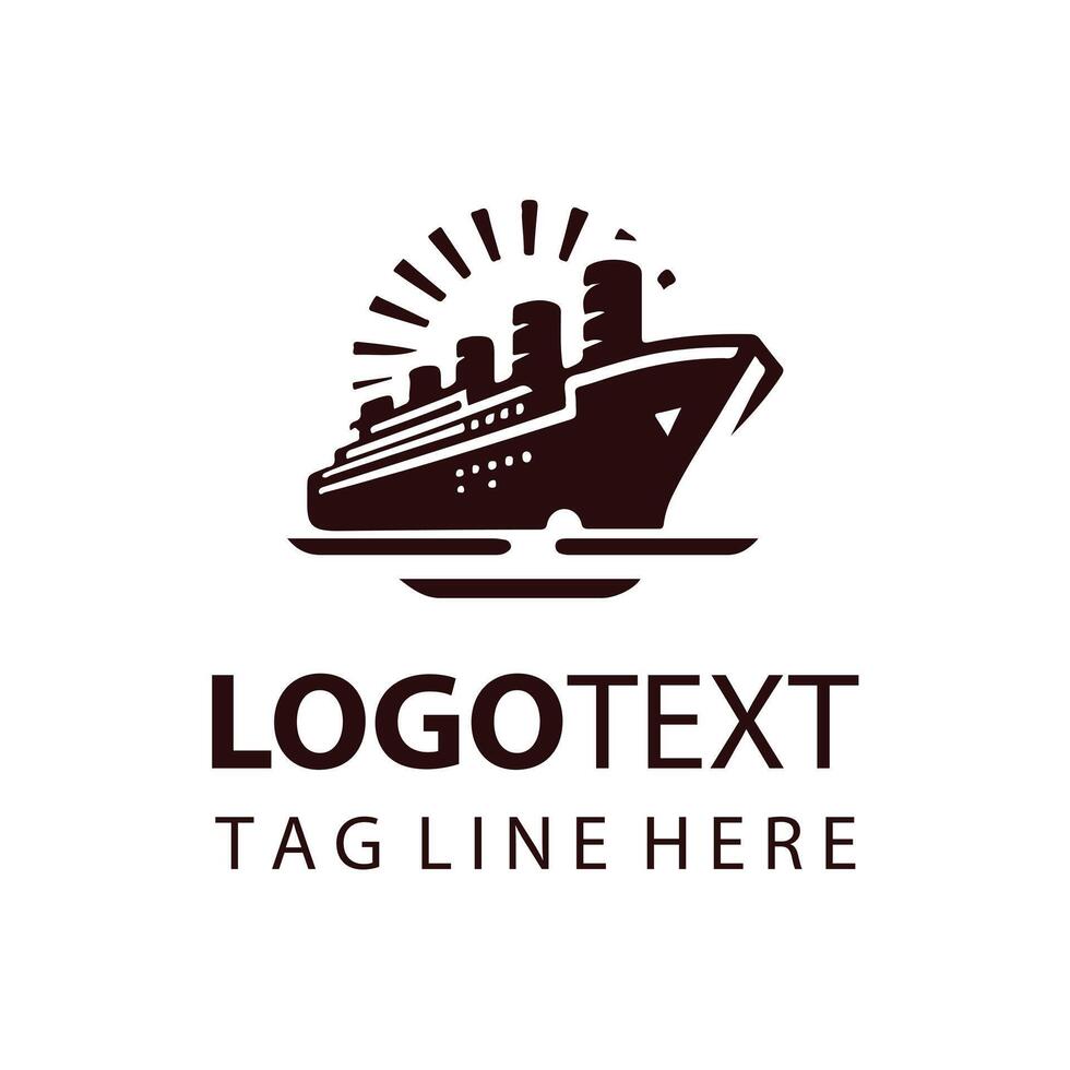 Oceans Embrace Ship Logo vector