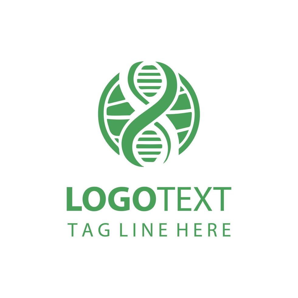 Gene Sphere DNA Logo vector