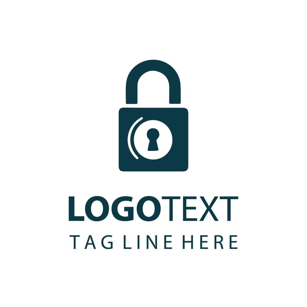 Protecting Your Information Lock Logo Design vector