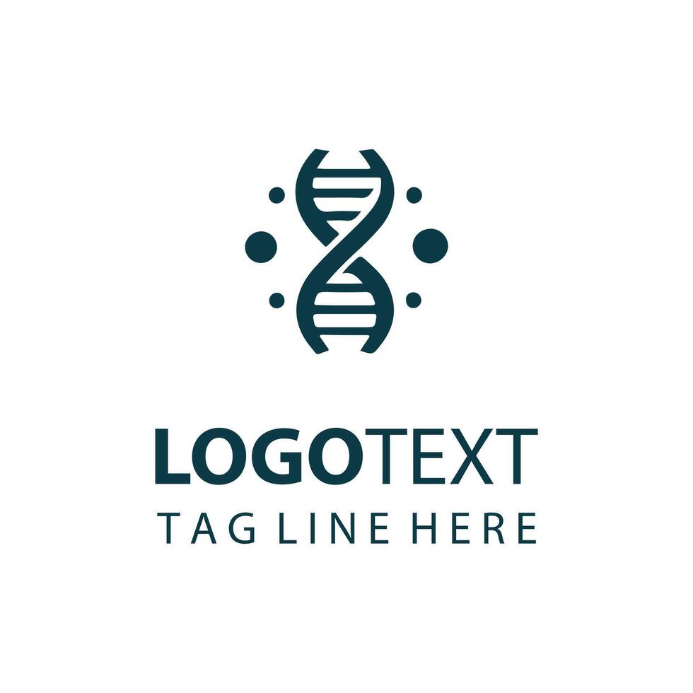 Helix DNA Logo Design for Science Brand vector