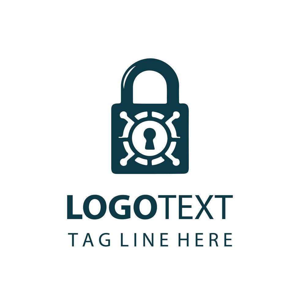 Secure Document Lock Logo Design And Protecting Your Information vector