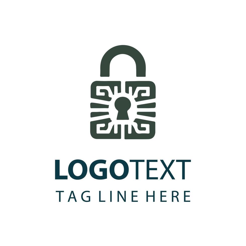 Modern Security Lock Logo Design with Playful Elements vector