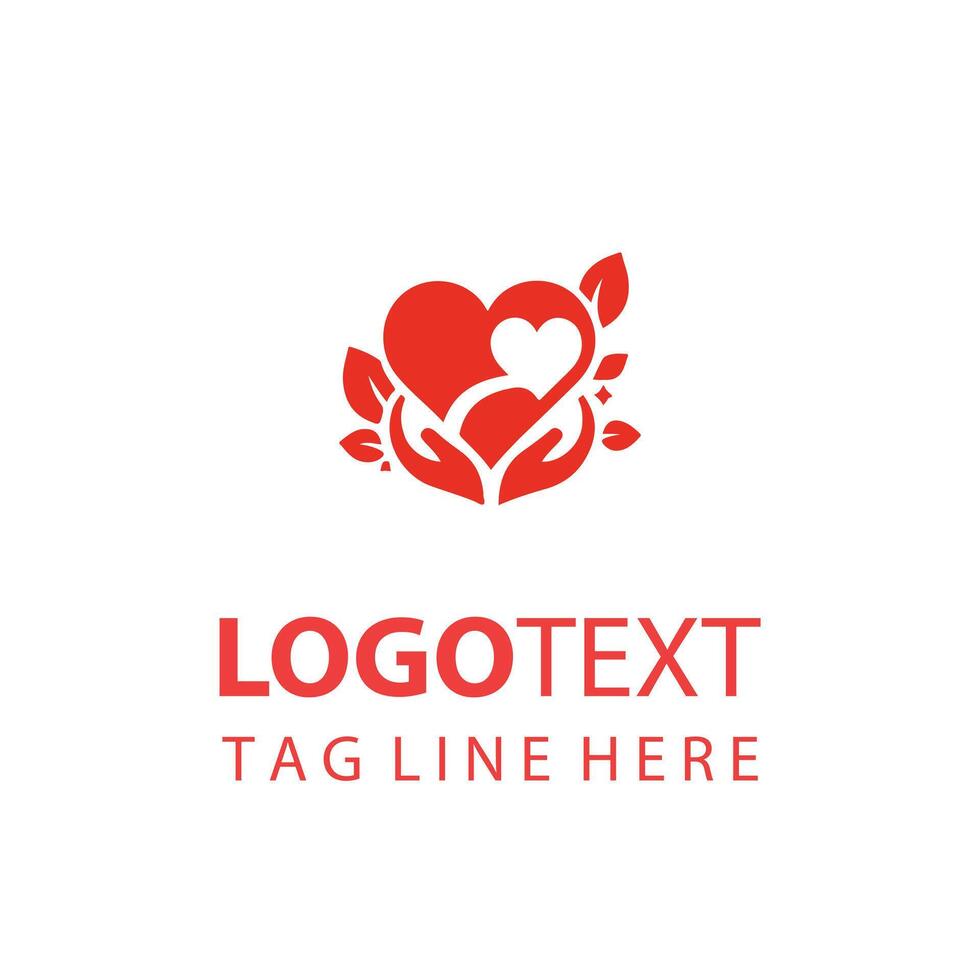 love heart Logo Design vector