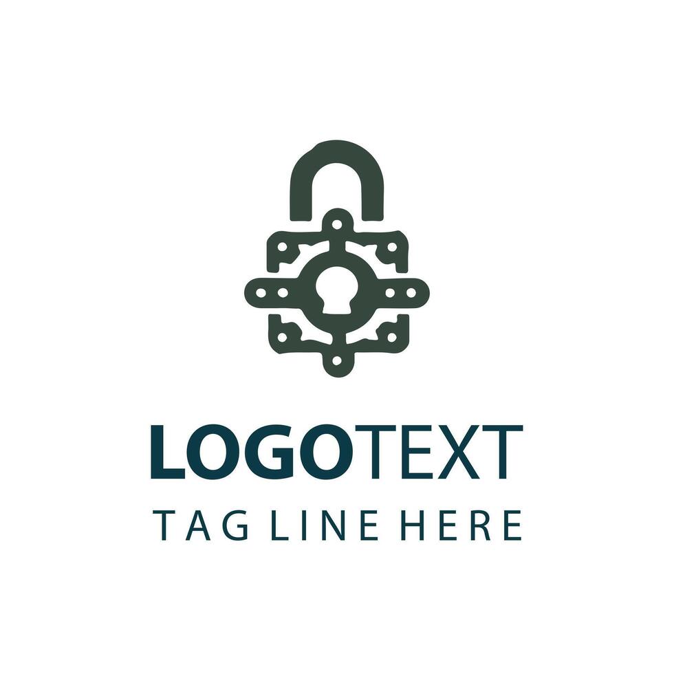 Modern pak lock logo vector